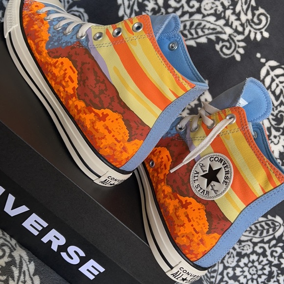 Converse Chuck Taylor All Star Hi Magma Orange/Sea MEN`S - Picture 15 of 16